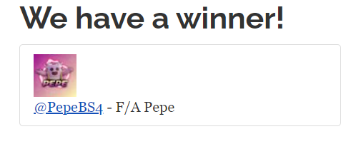 A little bit late, but here's the winner of the easter banner giveaway. Congrats to <a href="/PepeBS4/">Pepe🇧🇪</a> for winning!