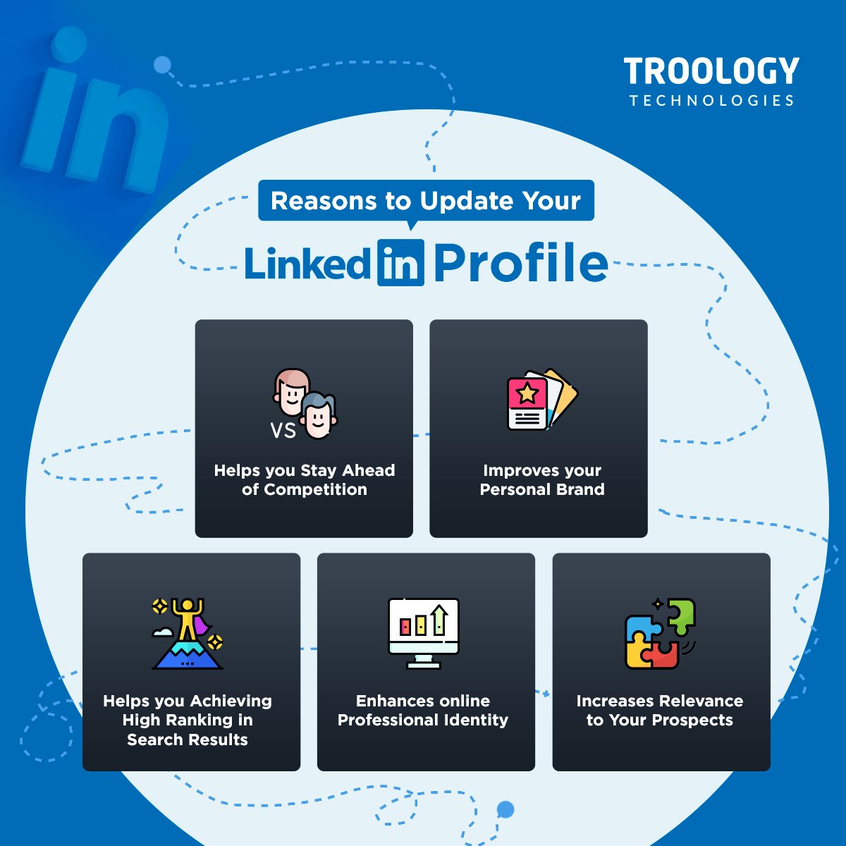TROOLOGY's tweet photo. Here's Why You Should Update Your Linkedin Profile Regularly...
#linkedinmarketing #LinkedInLearning #TROOLOGY https://t.co/6Qc6UGaDkc