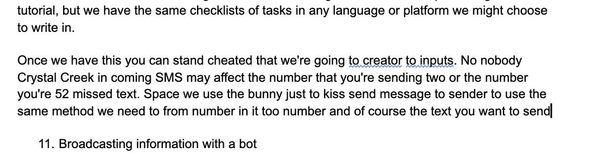 Just dictation demonstrating I don’t enúnciate nearly as well as I could, e.g. “we use the bunny just to kiss”