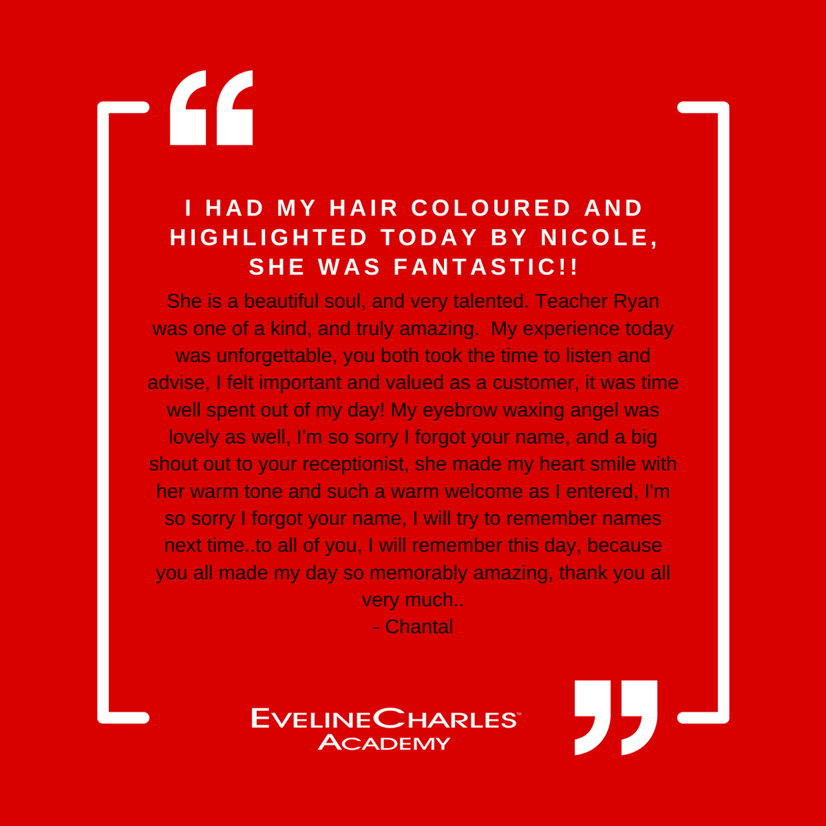 ECAcademy's tweet photo. From the first impression at the reception desk to the instructors, to the students, we strive for every person that walks through the door to have a great experience! Thank you for your kind words, Chantal.
📞 Academy 780.409.1373
💻 https://t.co/Q2Qs1zFmj4
#EC4ME #yeg https://t.co/KYXV1YLPmQ
