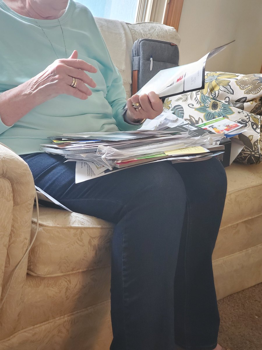DefendTheSheep's tweet photo. Emotional day yesterday. Mom is reading @bwebaptist 's book from Wife to Widow and it opened up more grieving. Absolutely excellent book to give to someone who loses a loved one. And now my Mom is sorting my junk pile that I can't seem to tackle. This is my new #lifewithmom https://t.co/lTKYj2eV2H
