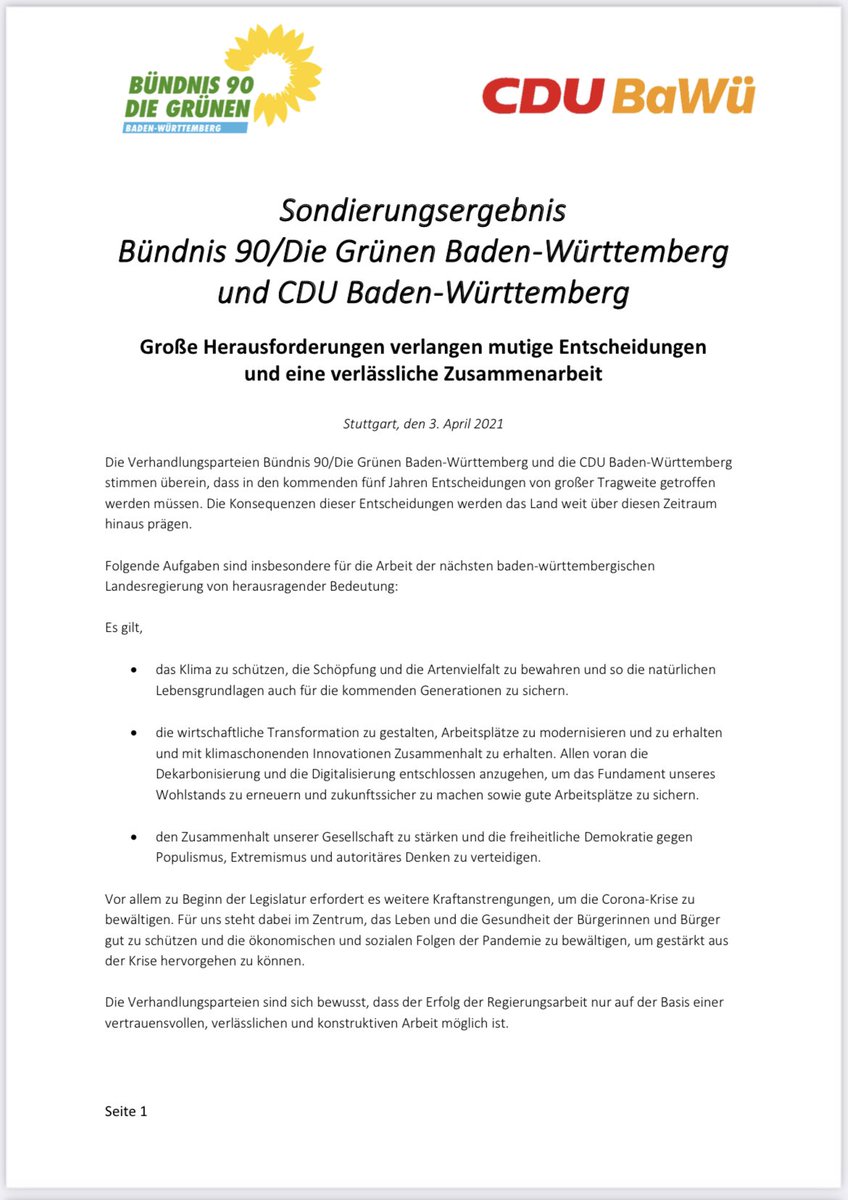 DerDanyal's tweet photo. Das liest sich echt gut! Gerade im Bereich Klima sucht dieses Programm seinesgleichen. Die baden-württembergische Schuldenbremse macht’s einem allerdings nicht einfach. Ach ja: Cannabis entkriminalisieren nicht vergessen😉 Dann wird das! Das ganze Sondierungspapier 👇@GrueneBW https://t.co/01wtBzyhXL