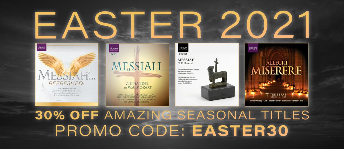 Signum Classics (@signumrecords) on Twitter photo Order before April 6th using Promo Code: EASTER30 to recieve 30% OFF all our amazing seasonal titles (CD & Hi-Res Download) including albums by <a href="/Tenebrae/">Moses Jimenez</a>, <a href="/kingssingers/">The King's Singers</a>, <a href="/SJCChoir/">St John's College Choir</a>, <a href="/DCINY/">dciny</a> and more!
Only via the Signum website - signumrecords.com/product-categoโฆ Order before April 6th using Promo Code: EASTER30 to recieve 30% OFF all our amazing seasonal titles (CD & Hi-Res Download) including albums by <a href="/Tenebrae/">Moses Jimenez</a>, <a href="/kingssingers/">The King's Singers</a>, <a href="/SJCChoir/">St John's College Choir</a>, <a href="/DCINY/">dciny</a> and more!
Only via the Signum website - signumrecords.com/product-categoโฆ