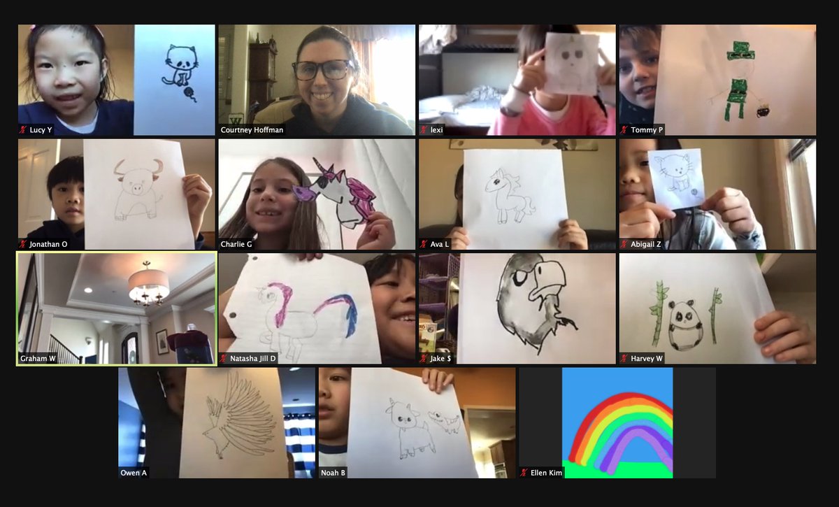 #d30learns <a href="/MrsHoffmanW30/">Mrs. Hoffman</a> The kids had a blast drawing the "animal" of their choice as a reward for getting 20 Dojo points.