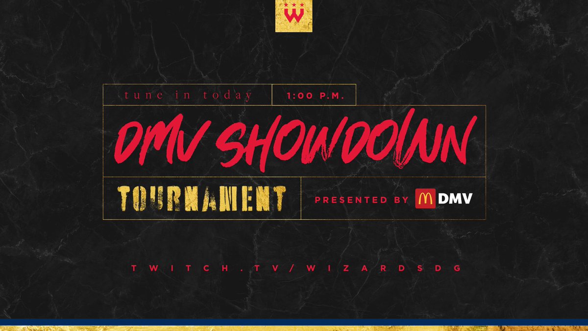 WizardsDG's tweet photo. Tune in to the #DMVShowdown presented by @McDonalds_DMV today at 1pm on https://t.co/4pTQBz9FBh to see who will be joining @JustAwkward in the @NBA2KLeague #ThreeForAllShowdown https://t.co/zSAWu7cNyI