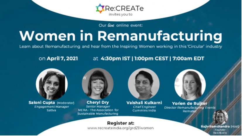 rematecnews's tweet photo. @recreateirf is hosting a series of online events for #remanday by @RemanIndCouncil, on 7-9 April 2021. Starting with 7 April highlighting female leaders in the #remanufacturing industry to discuss reman and CE transition trends globally.
https://t.co/4aMYaZ8zTs
#rematec https://t.co/BWzltnqhhz