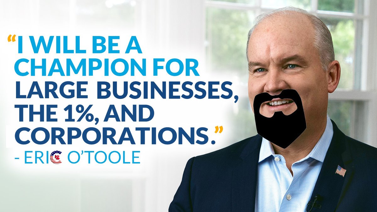 Eric_OTooleMP's tweet photo. @erinotoole Our plan will deliver for ALL Canadians like Trump's tax cut delivered token amounts for ALL Americans and Trillions for the richest!

Only together can we #SecureTheFuture for Corporations! Are you with me? 🇨🇦 #cdnpoli https://t.co/nkIf02fB9Y