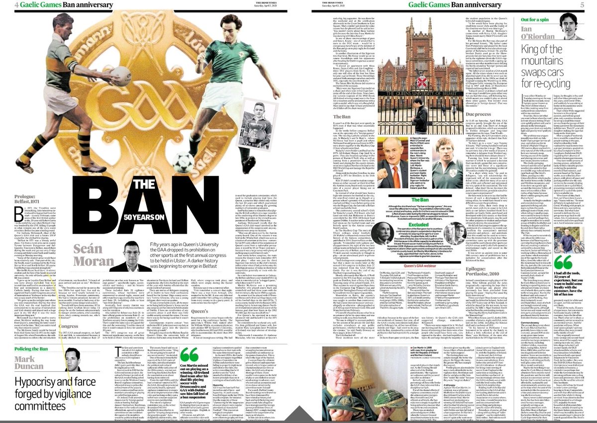 LiamPRyan91's tweet photo. This, from Seán Moran, on how the GAA came to lift its ban on ‘foreign games’ 50 years ago, is very good https://t.co/5l1s1OIgfQ https://t.co/VFKdestLE9
