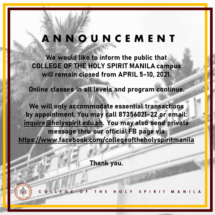 HolySpiritMnl's tweet photo. https://t.co/GxNZicjywE https://t.co/8609amZwkZ