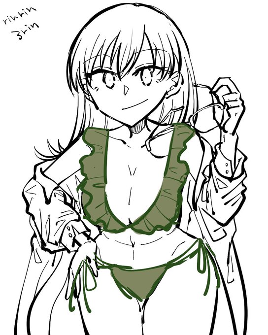 今大井っちの水着描いてるんですけど、水着のデザインどれがいいですか?(ツリーでアンケート下げます) 