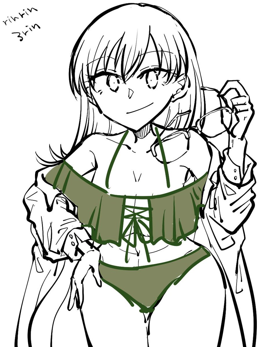 今大井っちの水着描いてるんですけど、水着のデザインどれがいいですか?(ツリーでアンケート下げます) 