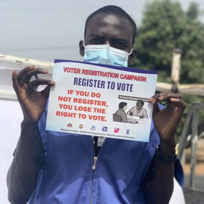OmarChampion_'s tweet photo. #NewProfilePic

Calling on all Gambians to get their Voters cards in preparation for this year’s Presidential Elections, December 4. 

Registration starts on the 29th May and ends on the 11th July... 
#DecideYourFuture
#RegisterToVote
#GMBVoterRegistration https://t.co/hqJPjunnoA