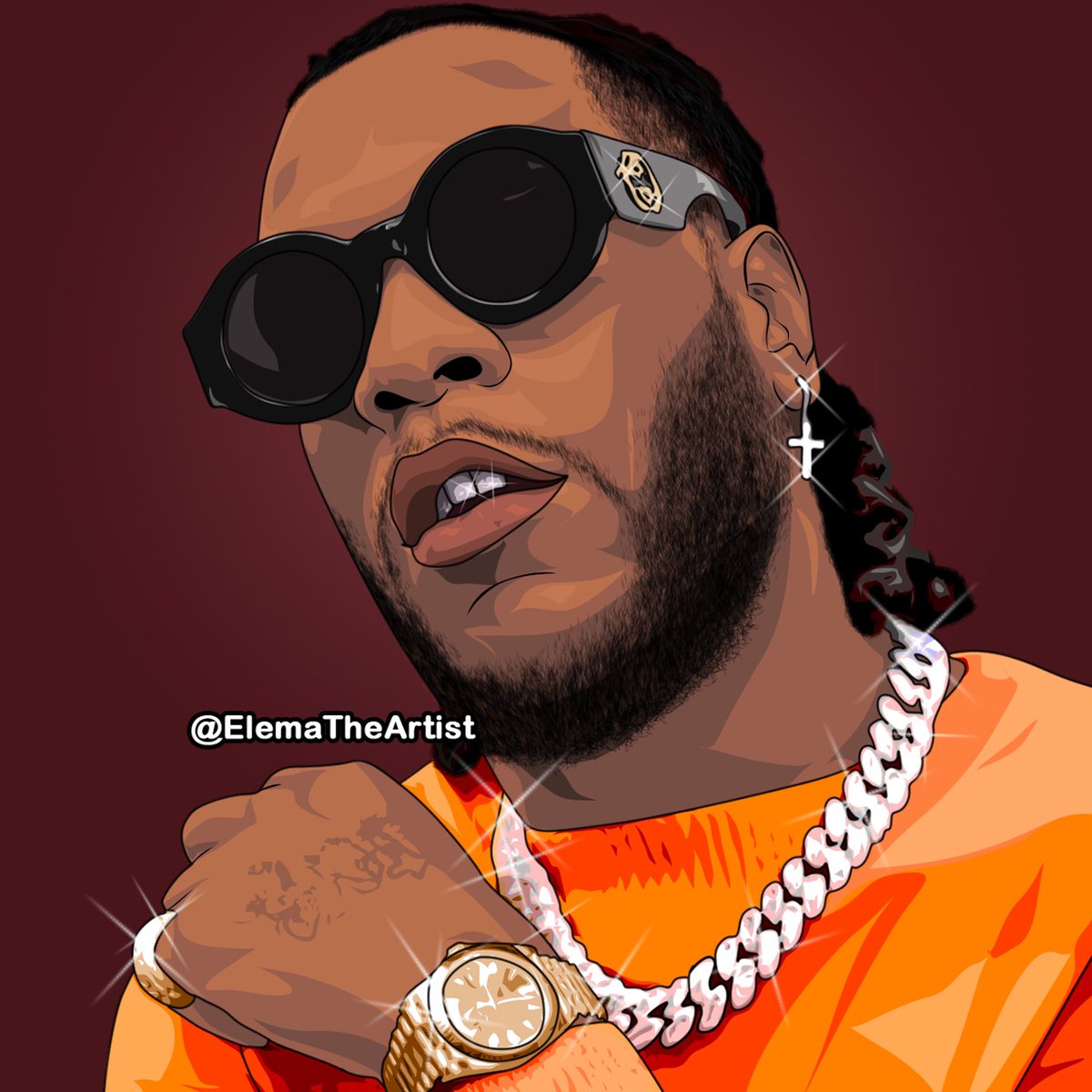 Here's a HD Cartoon Picture of the talented singer and Grammy winner, Burnaboy (@burnaboy). Beautiful, right? Rt so others can see it too🖌️