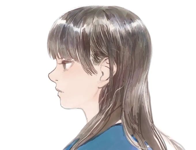 当時、池袋のパスタ屋さんで打ち合わせをしていて、顔アップの絵を描きたんですと伝えたところ、いいですよ!と即答して頂いて、驚いて嬉しくて全力で描きました。今の私に繋がる大切な絵のひとつです。(画像は当時のラフ) https://t.co/uGuw27Lccz 