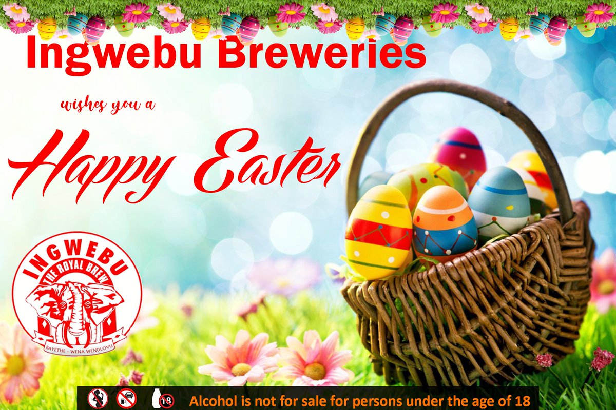 Ingwebuzw's tweet photo. Sending all best wishes and joy this Easter weekend...Happy easter to you all from the Ingwebu Breweries family..stay safe and remember to observe all Covid regulations!!
Visit our website https://t.co/niJ7DcJ0E4 
@SkyzMetroFM https://t.co/bM72IxJvbY