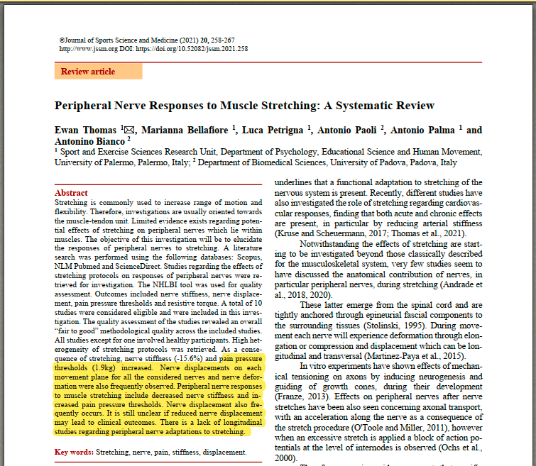 Peripheral Nerve Responses to Muscle Stretching: A Systematic Review 

jssm.org/jssm-20-258.xm…