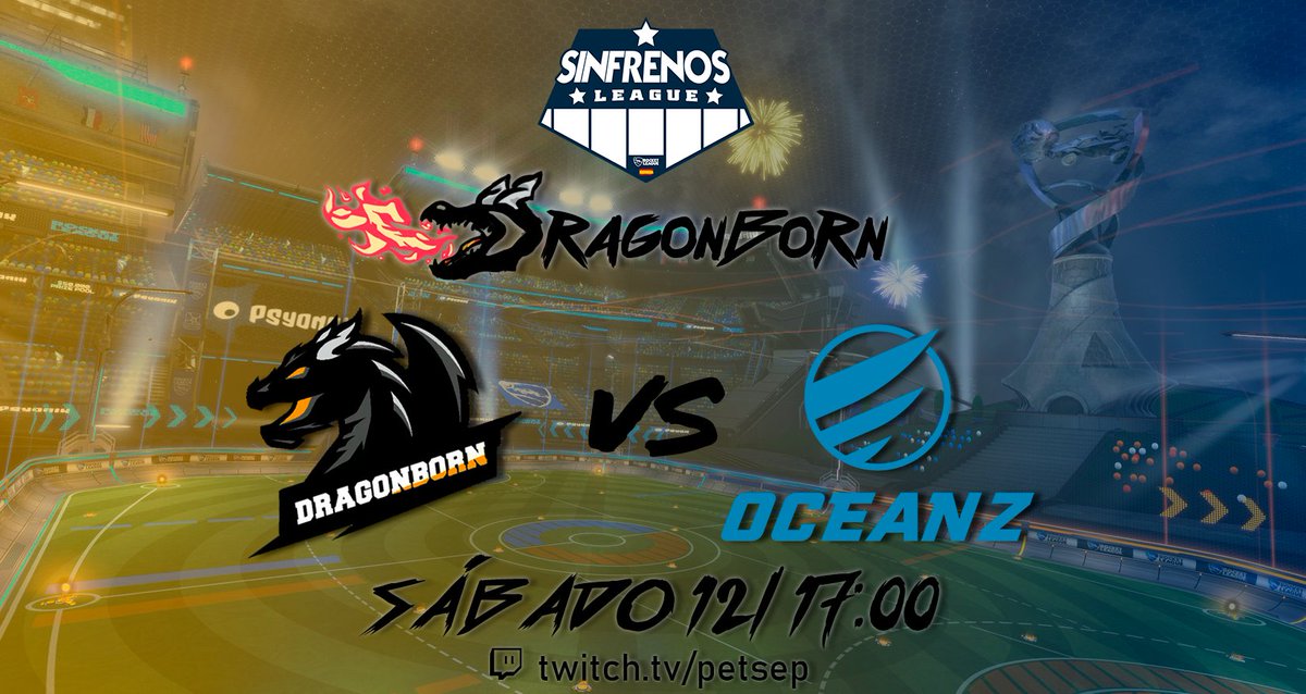 DragonBornRL's tweet photo. ⚽️Día de partido⚽️
Volvemos a la acción después de tanto tiempo, ya tocaba. En la #SFLDiamondSeries6 !!

⏰17:00h
🆚@OceanzEsports 
🏆@DreamcupSFL
🖥️https://t.co/6O0Q9JhFRF
🎙️@PetSepGames &amp; @Garri_RL

#GoDragonBorn 🔥🔥🔥 https://t.co/VZ7v9T5Lvp