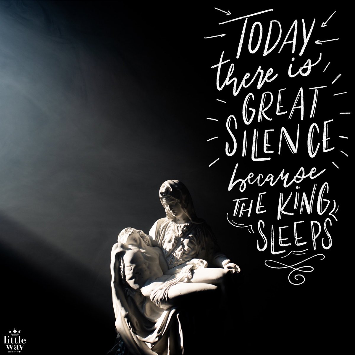 ClassyCatholic's tweet photo. God’s silence does not mean His absence #HolySaturday https://t.co/Hz0d8p2zwd