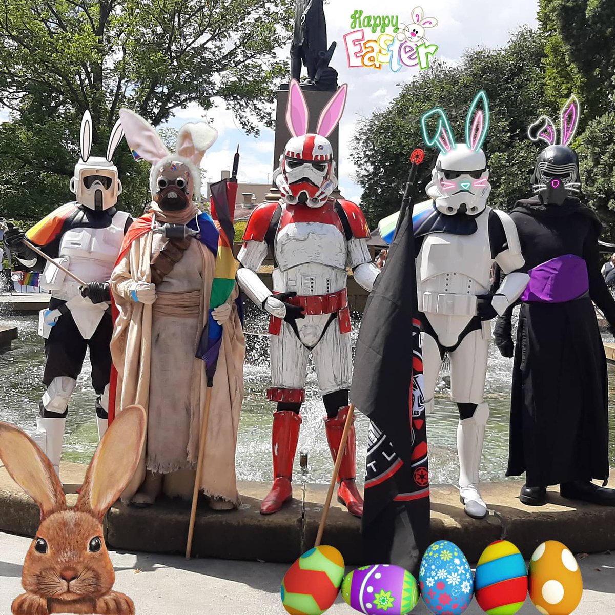 Wishing all our loyal Imperial Citizens in Tasmania and the Galaxy a Happy and safe Easter.
#StarWars #stormtrooper #shocktrooper #scouttrooper #sstd #BadGuysDoingGood #501st #tasmania #community #tuskenraider #kraytclandetachment #pathfinders #fisd #kyloren #hobart #easter