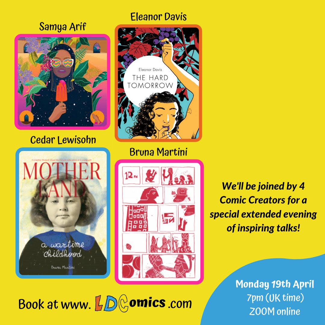 LDComics's tweet photo. Have you booked your place for this months special event? We can't wait!
Book your place at https://t.co/2KXyCfCk0y
@samyaarif @cedarlewisohn @brunamartiniart @squinkyelo
#ldcomics #ldc #comics #comicsmeetup #drawing #artist #samyaarif #cedarlewisohn #brunamartini #eleanordavis https://t.co/w40Yfmmvca