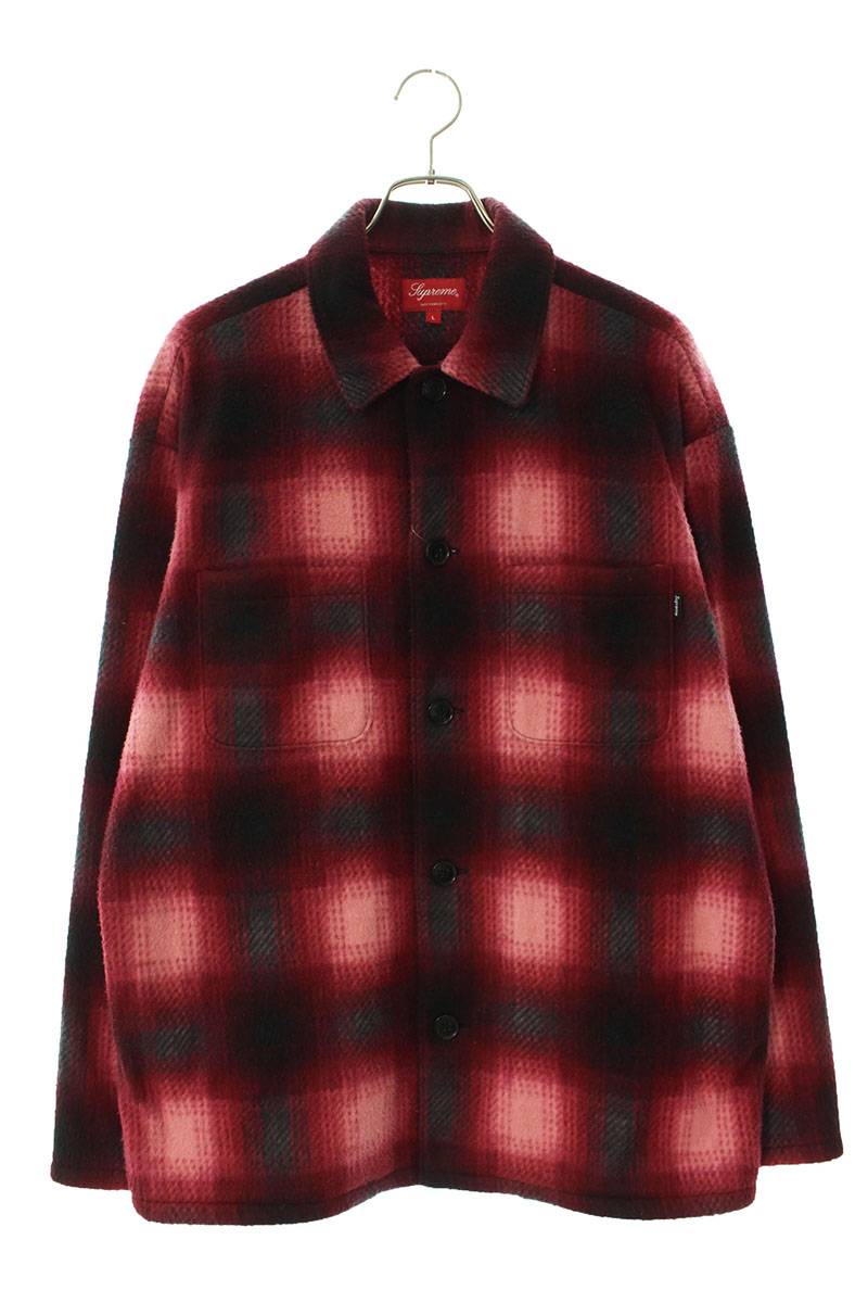 Supreme Shadow Plaid Fleece shirt  Ｌsize