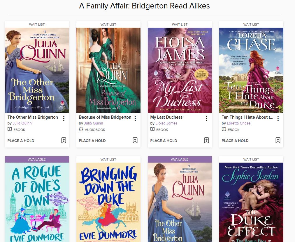 PYPL's tweet photo. Obsessed with Bridgerton? We have an e-book collection that can help with that: https://t.co/G9yO2EL795 #LibrariesFromHome #LibbyApp https://t.co/sokgz1f0Sp