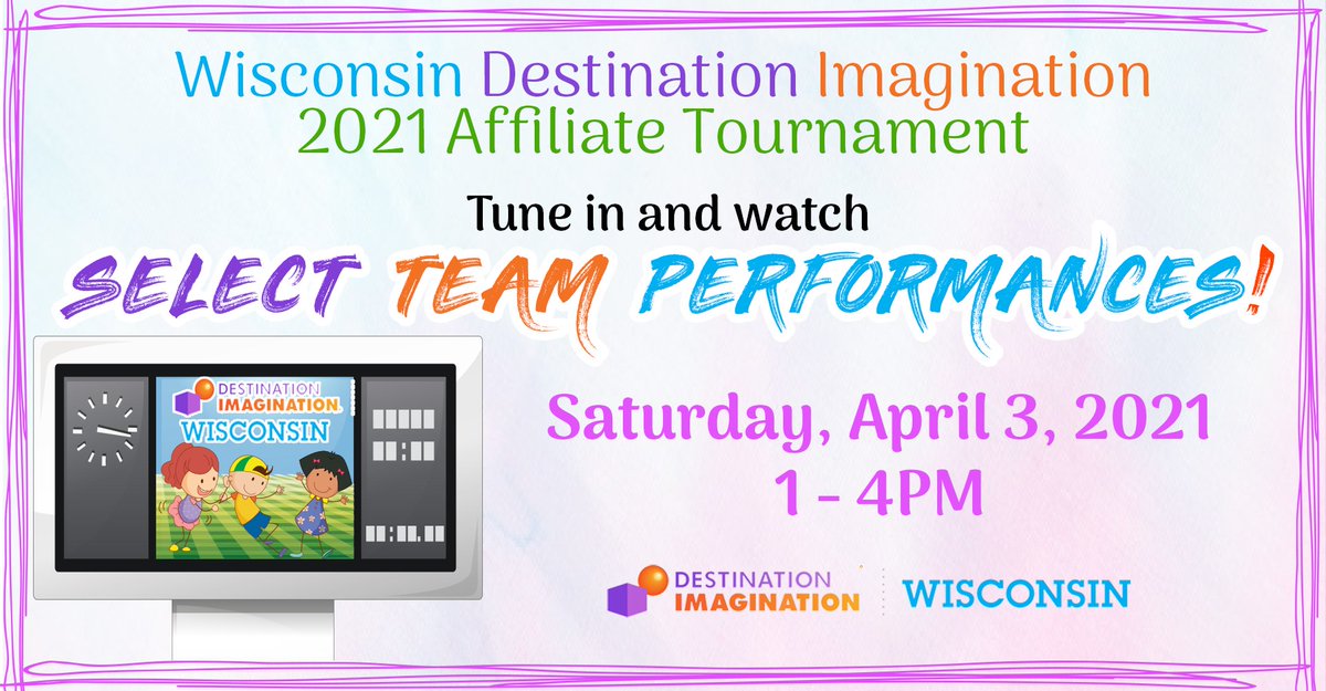WiscDI's tweet image. Today is the day!  The 2021 WIDI Affiliate tournament concludes today, 4/3/21 with team performance videos and a Celebration Ceremony! Will you be joining us!?