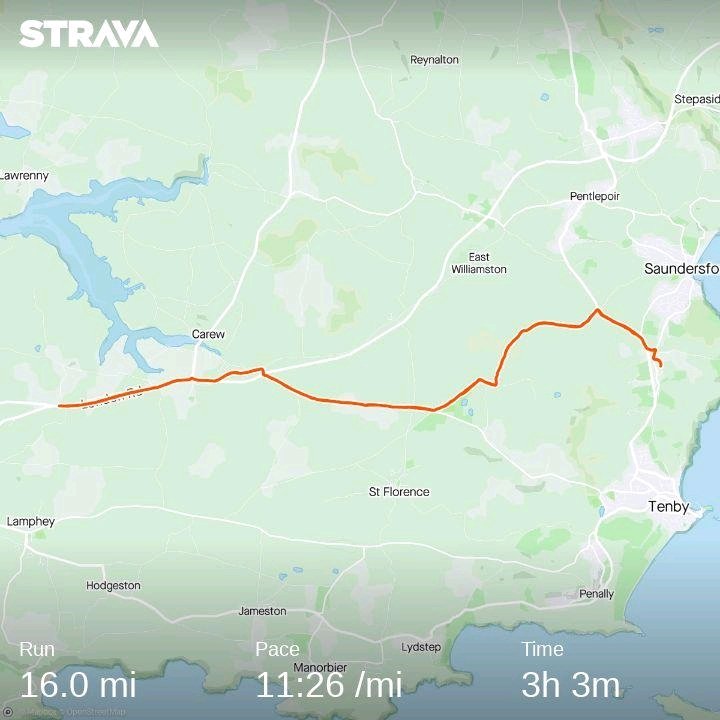 ChipGeraint's tweet photo. With 2 weeks to go before my Marathon challenge I did a 16 miles run. This might be possible!!
Check out my activity on Strava: https://t.co/0N66lYR8KN https://t.co/0DFhRR7eUI