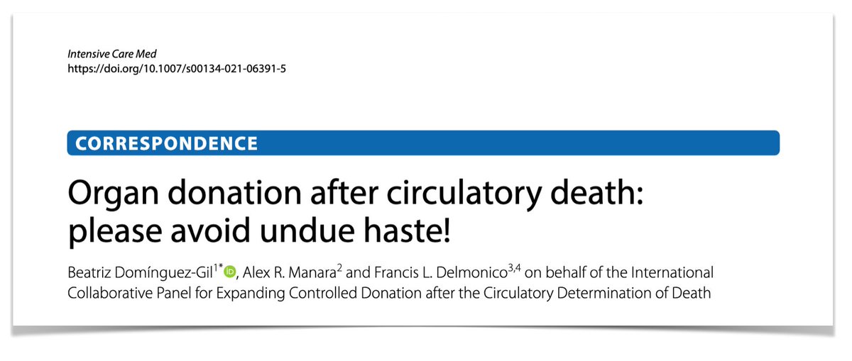 Intensive Care Medicine (@youricm) on Twitter photo DCD? don't waste time... but avoid undue haste, too!
We seek best outcomes for organs recipients: this must be achieved providing solid professional & ethical guidance, without undermining society trust & support. Authors' reply rdcu.be/ch0vG
Join discussion on <a href="/yourICM/">Intensive Care Medicine</a> DCD? don't waste time... but avoid undue haste, too!
We seek best outcomes for organs recipients: this must be achieved providing solid professional & ethical guidance, without undermining society trust & support. Authors' reply rdcu.be/ch0vG
Join discussion on <a href="/yourICM/">Intensive Care Medicine</a>