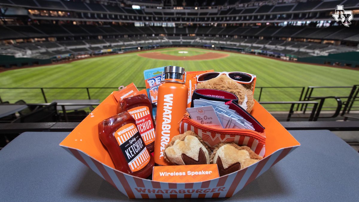 Texas Rangers (@rangers) on Twitter photo Nothing says #StraightUpTX like <a href="/Whataburger/">Whataburger®</a>!
RETWEET for a chance to win this prize pack that includes free Whataburger for a year. 🍔 Nothing says #StraightUpTX like <a href="/Whataburger/">Whataburger®</a>!
RETWEET for a chance to win this prize pack that includes free Whataburger for a year. 🍔