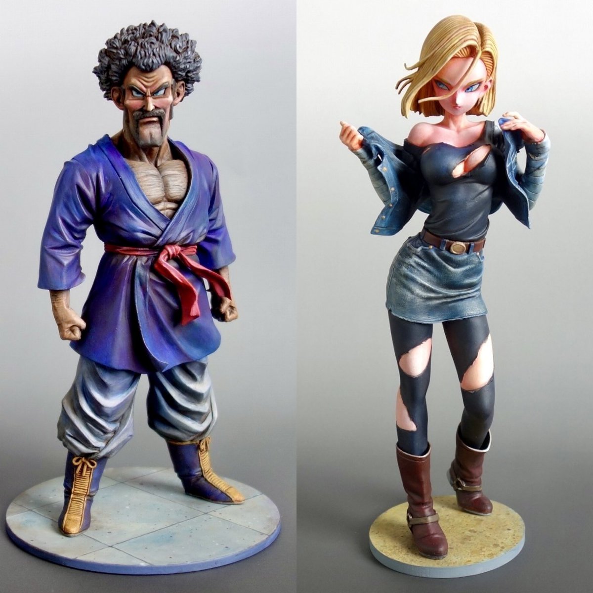 ドラゴンボール　人造人間18号　二次元　フルリペイントフィギュア Yahoo!オークション - 二次元 リペイント 人造人間18号 完成品