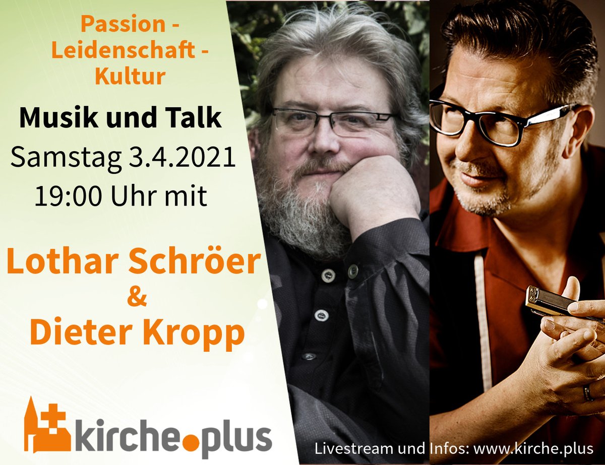 Nicht vergessen: Heute um 19 Uhr ist Musik und Talk mit Märchenerzähler Lothar Schröer und Bluesharp-Spieler Dieter Kropp.

#kultur #kirche #kirchevonzuhause #osternvonzuhause