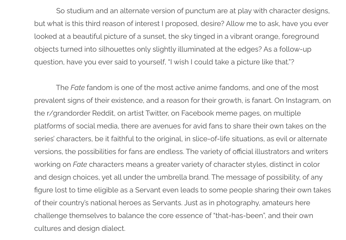 deitabased's tweet photo. Throwback to last semester when one of my essays for my Film Theory was basically my love letter to Fate and Fate fan artists. It was while writing some of these paragraphs that I really realized how big of an impact this series has made in how I view media and creative liberty https://t.co/hqtRGz6s0r