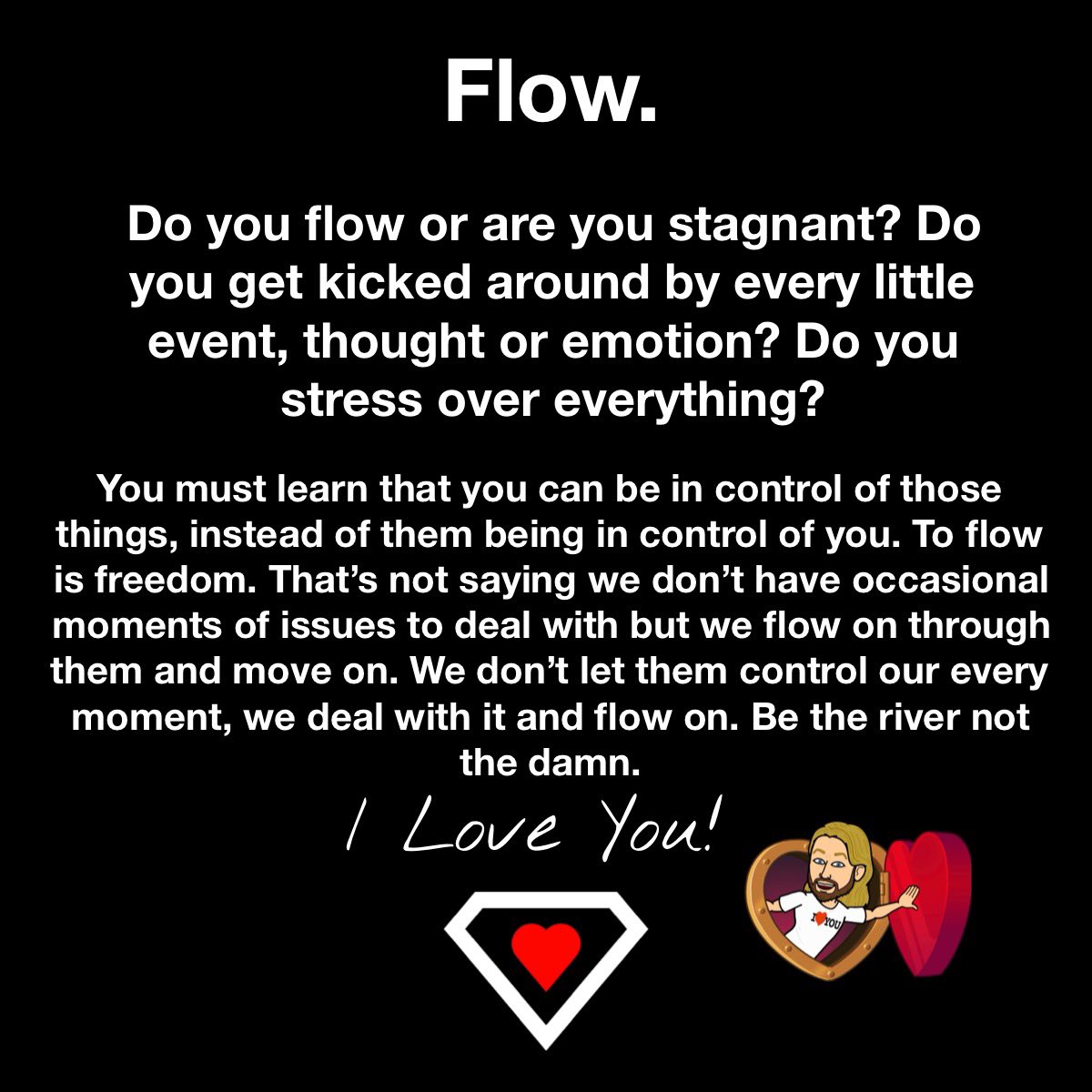 LoveFirstWorld's tweet photo. Flow. 

Be the river not the damn. 

I Love You!
-
Love. It works. Guaranteed.❤️🤟🏻
-
#observe #freedom #beautiful #understand #dailygrowth #takeresponsibility #loveyourself #justletitgo #selfmastery #selflove #mentalhealth #love #kindness #selfawareness #lovefirstworld #❤️#🤟🏻 https://t.co/0nzzPapfnQ