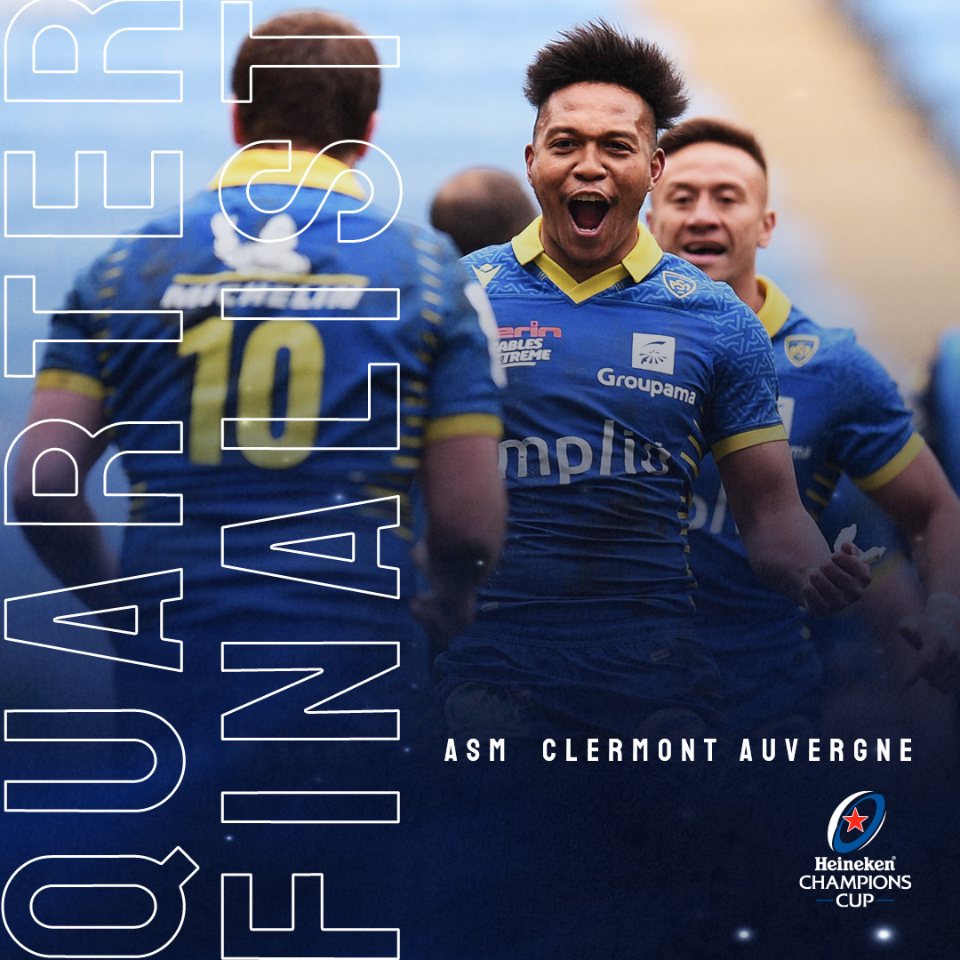 ChampionsCup's tweet photo. A second French side to reach the quarters 💪
@ASMOfficiel secured a dramatic late comeback with the final kick of the match 🥵
Could this finally be their year? 👀
#HeinekenChampionsCup #WASvASM https://t.co/23tuco8S63