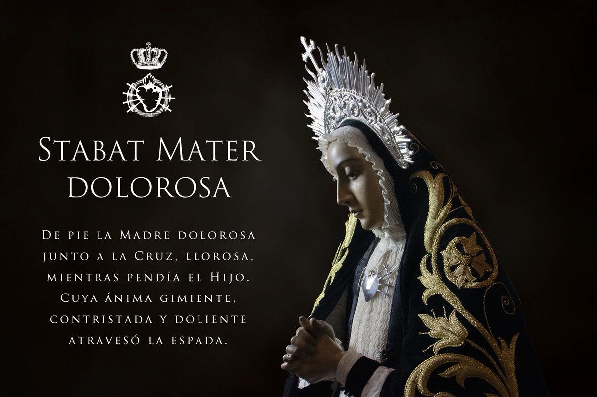 santo_encuentro's tweet photo. STABAT MATER DOLOROSA. 

Hoy la Iglesia se mantiene en silencio y acompaña a María que junto al sepulcro espera la resurrección. https://t.co/2CqEFc9kEg
