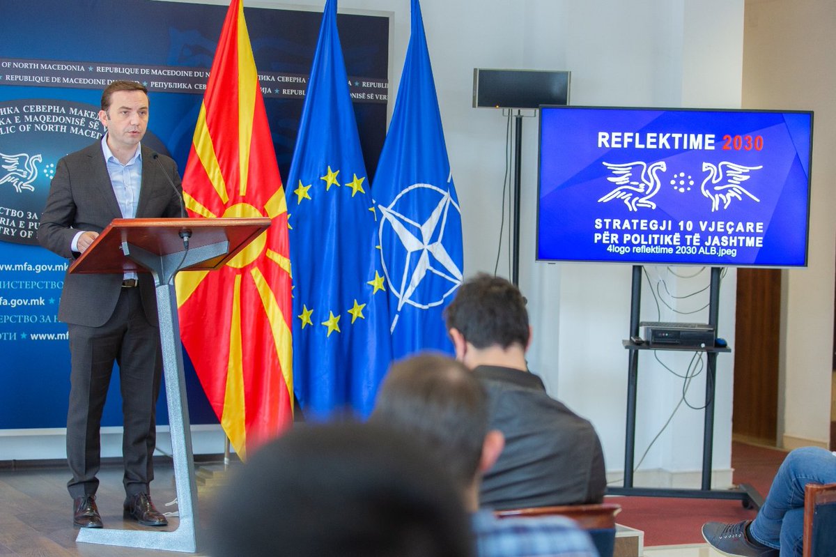 Bujar_O's tweet photo. #Reflection2030
ποΈ @MFA_MKD πlong-term Strategy, build on 3 pillars:
π 1 pillar: Wide civil consultation
π 2 pillar: Thematic conferences
π 3 pillar: Foreign Policy Strategic Council. https://t.co/O6wzQWDRum