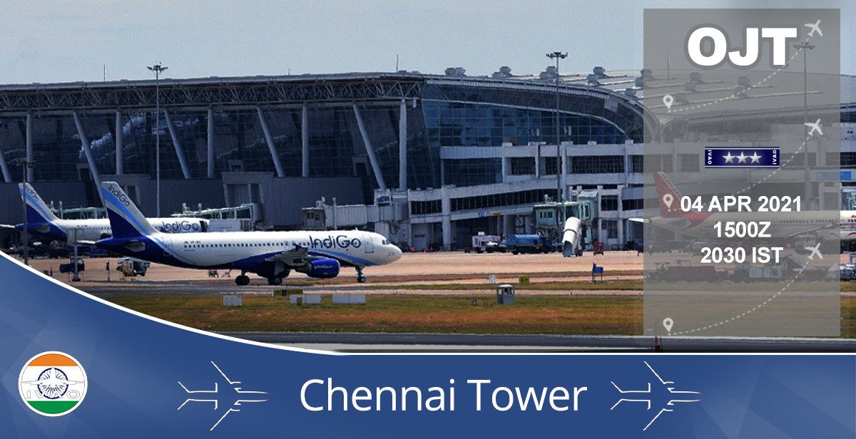 Training session alert!
Traffic is invited to fly in and out of Channai to help our tower student on his way to ADC rating.