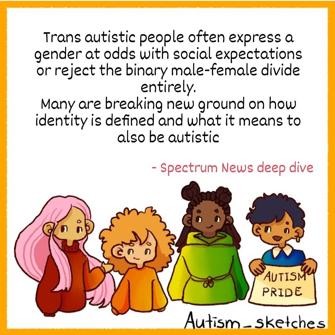 Autism_Sketches's tweet photo. Autism and LGBTQ+❤️🧡💛💚💙💜
More autistic people identify as LGBTQ+ compared to the larger population. 🏳️‍🌈
Let's celebrate every aspect of autistic identity &amp; diversity
#AutismAcceptanceMonth #ActuallyAutistic #RedInstead https://t.co/jDhoSpF3Nq
