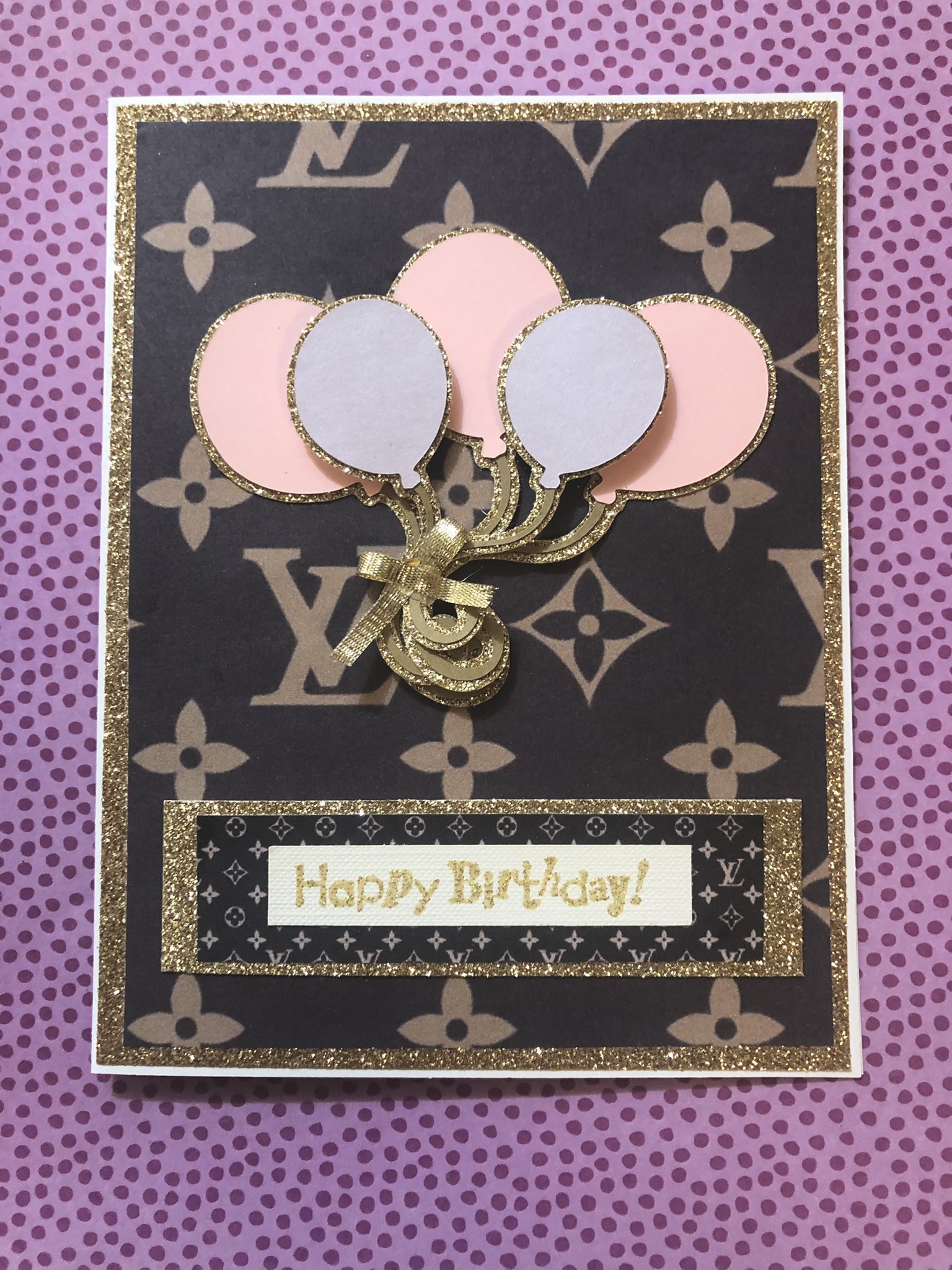 template louis vuitton birthday card