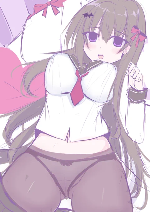 脱ぎかけJKちゃんのラフ 