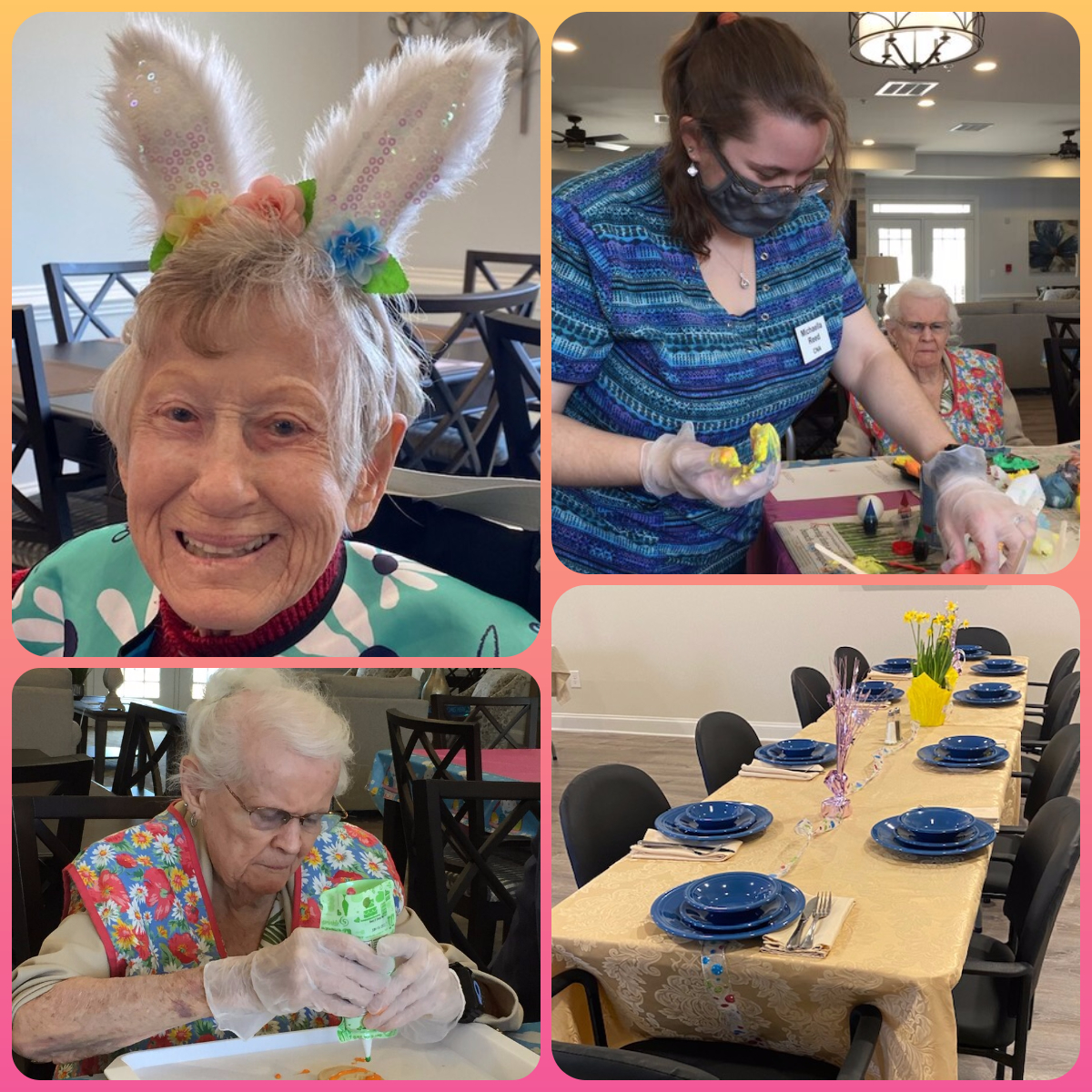 TrinitySenior's tweet photo. We have been doing lots of fun activities with our residents as we gear up to celebrate Easter together with their families!
#trinityseniorvillage #trinitysenior #locustgroveva #orangecountyva #assistedlivingfacility #memorycarefacility #seniorcare #happyeaster #easterweekend https://t.co/TGn7nuYFv6