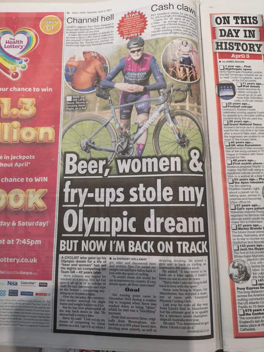 Phoenix rider Steve in todays Daily Star. We'll have to get him some club kit!