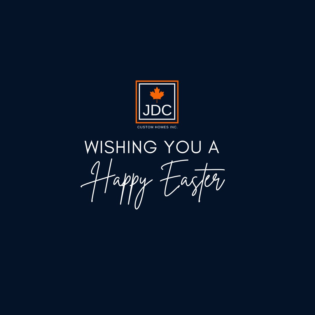 JDCCustHomes's tweet photo. Wishing all our clients, family and friends a happy Easter weekend.
.
.
.
.
.
#JDCCustomHomes #CustomHomes  #Cottages #HomeBuilders #FamilyOwned #Renovations #Additions #Collingwood #Shelburne #Orangeville #Caledon #Muskoka 
https://t.co/HqBzAKmJ1N https://t.co/wLDjjQJhI6