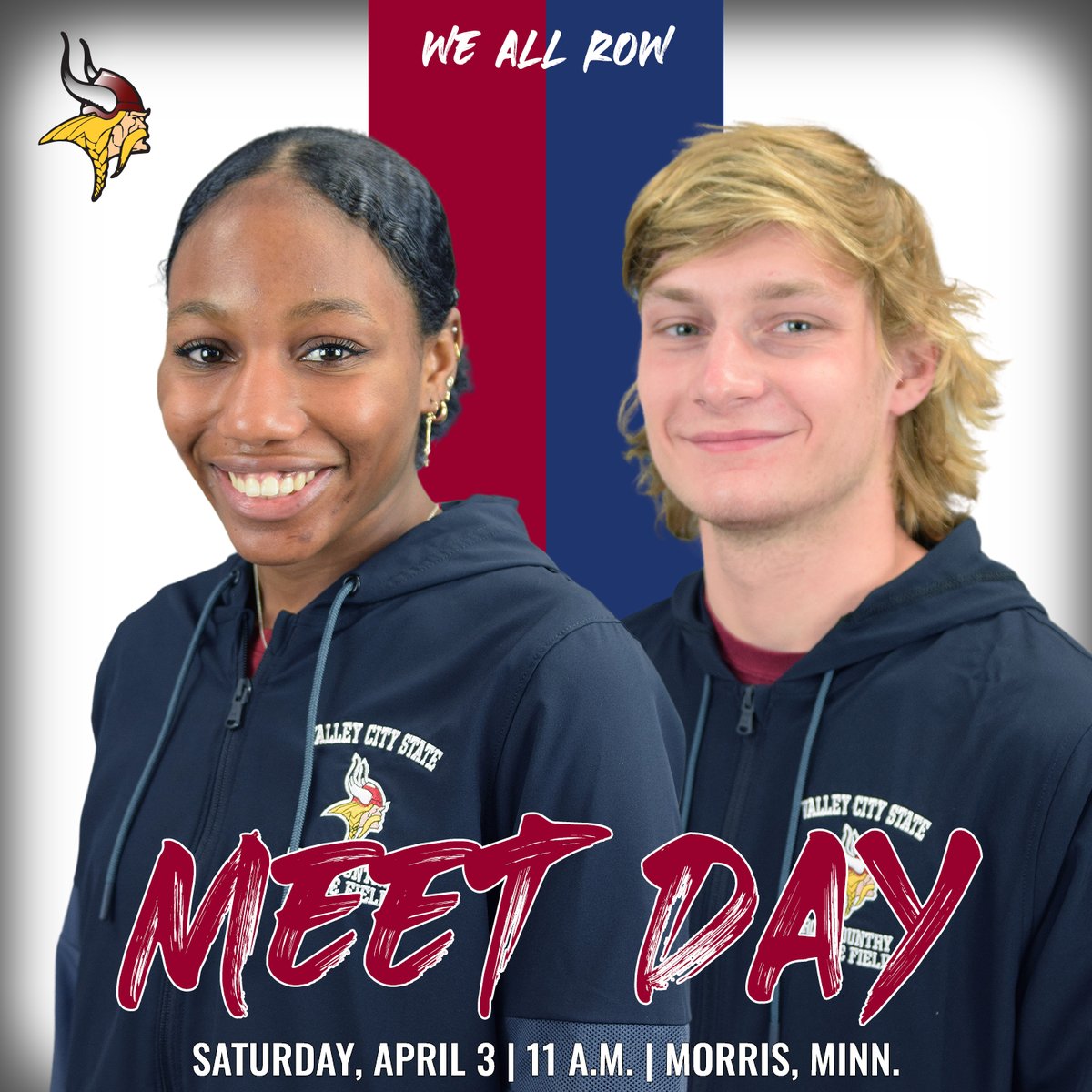 VCSUVikings's tweet photo. MEET DAY!
Viking Track & Field in Morris, Minn., for the Cougar Invite today. Events start at 11 a.m. with great weather in the forecast. #PRweather #GoVikings #VCSUVikingPride https://t.co/aIE8RaAkNU