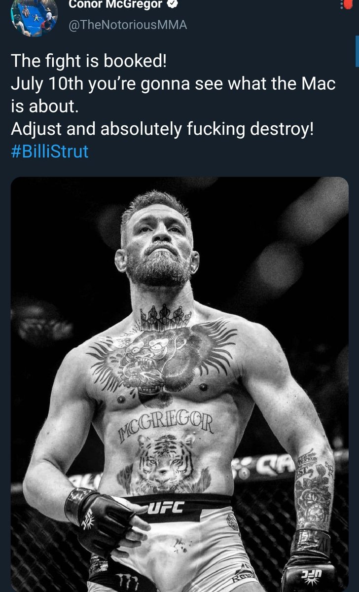WainCapps's tweet photo. @McGregorRousey @TheNotoriousMMA Is this a subliminal message? #champchampcut https://t.co/S7XFzyLFy0