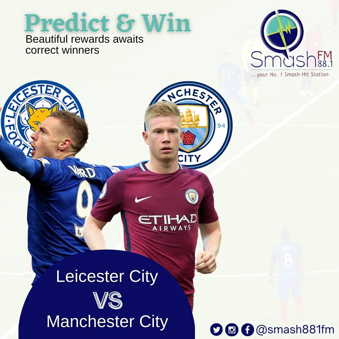 Smash881fm's tweet photo. Predict and win: Leicester City vs Manchester city
Arsenal vs Liverpool
..
Beautiful rewards await correct winner
.
.
.
.
#premierleague #predictandwin #arsenal #liverpool #mancestercity #leicestercity #fmradio #fmstation #radiolife📻 #radioshow #hitstation #music Arsenal https://t.co/5qTug20aOy