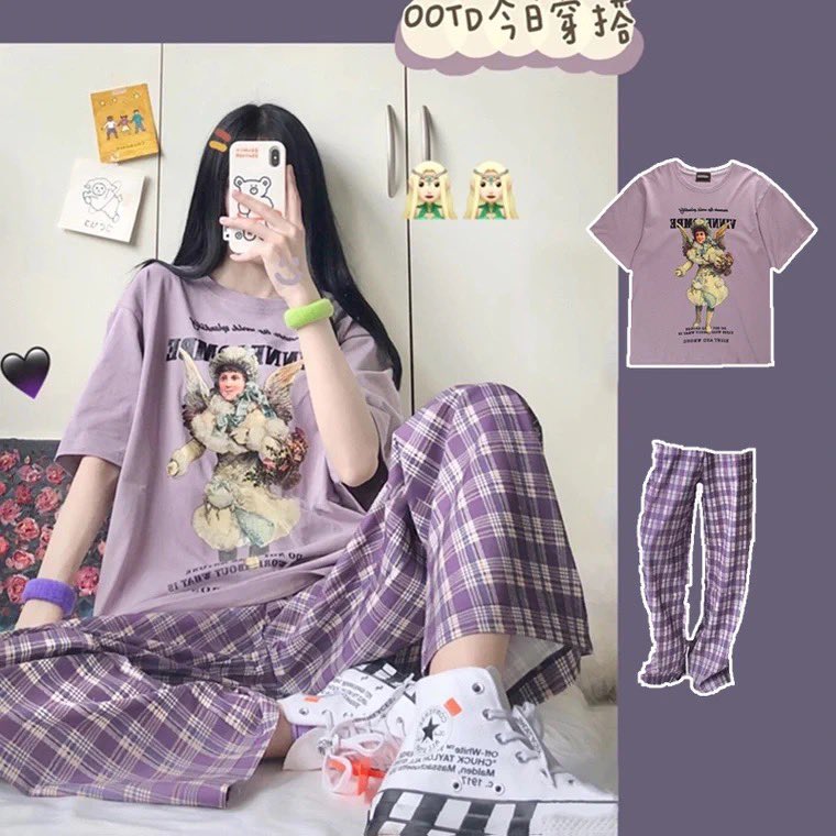 ชุดเซ็ตอันนี้สวยมากอ่า ได้ทั้งเสื้อกับกางเกงเลย สีสดใสมากก