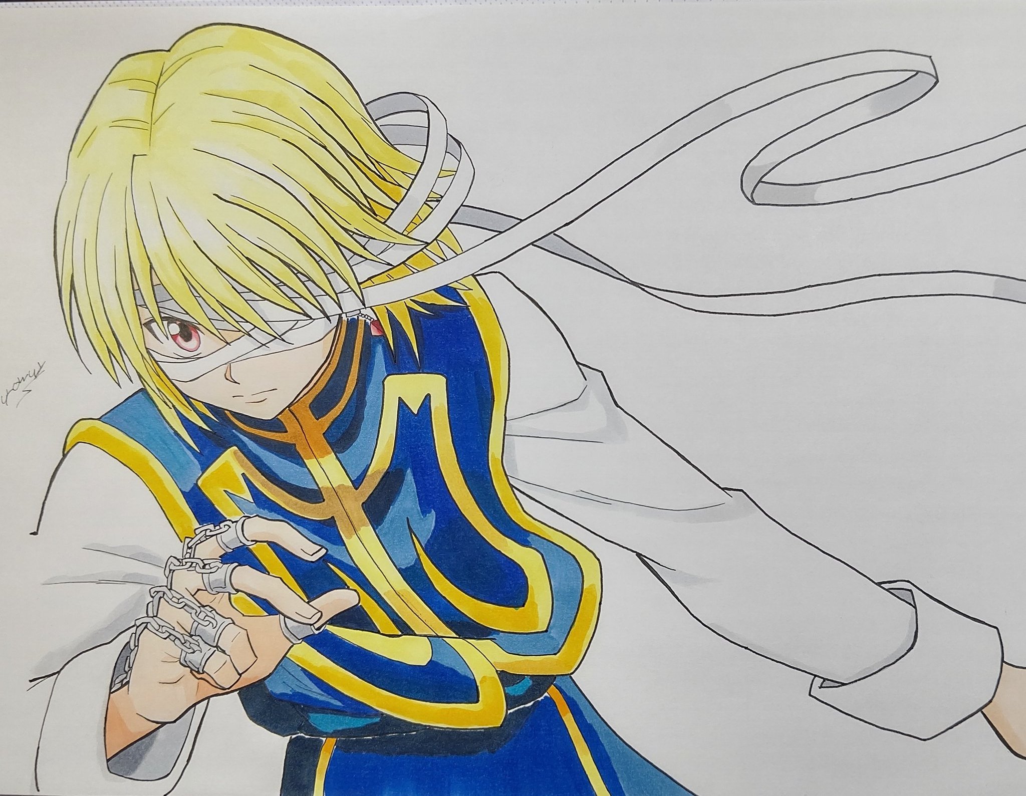 ゆをる 卍 クラピカ コピックイラスト 模写 クラピカ誕生祭21 クラピカ生誕祭21 ハンターハンター好きと繋がりたい Hunterhunter クラピカイラスト 新しいアイコン イラスト ずっと原作の模写ばっか描いてたのでアニメの方描くの