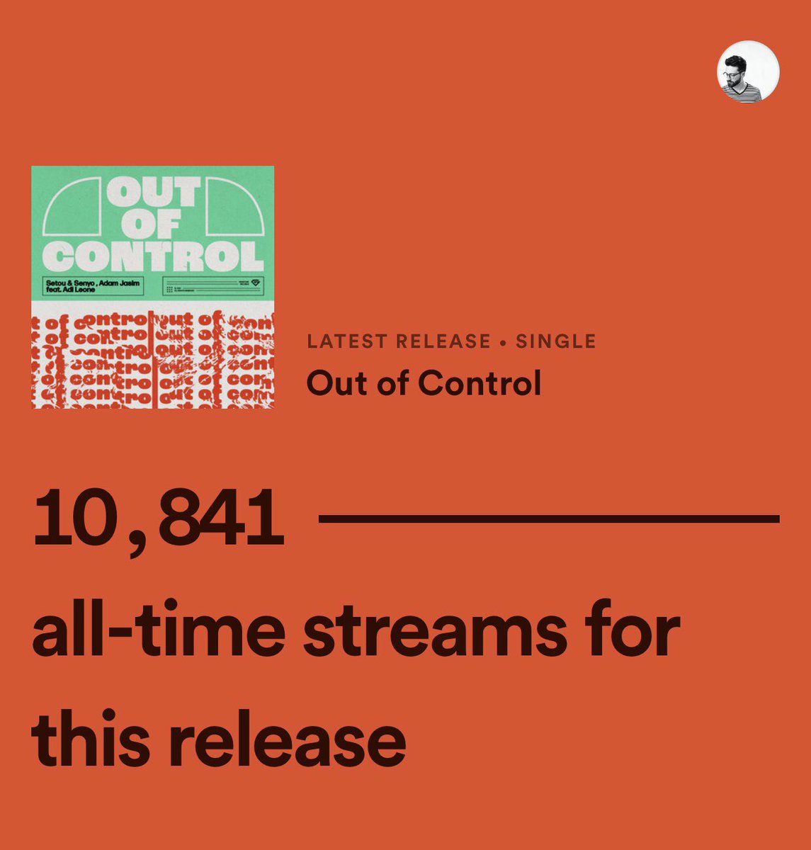 ajasimofficial's tweet photo. Thank you for 10K streams on “Out of Control”! 🙏🏼 
@setousenyo @gemstonerec @RevealedRec https://t.co/NdIggeDZQt